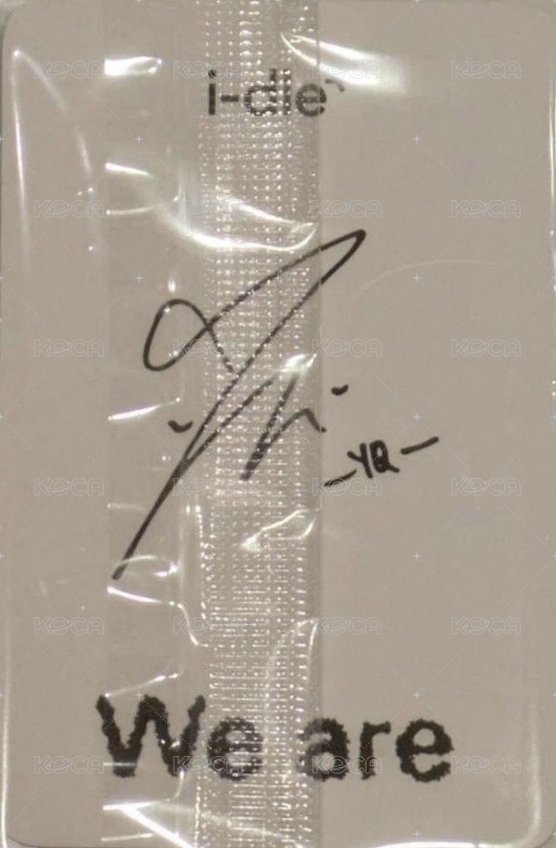 We are k4 預售 特典卡 A ver 簽名卡背 印簽 背面