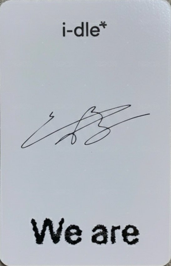 We are k4 預售 特典卡 A ver 簽名卡背 印簽 背面