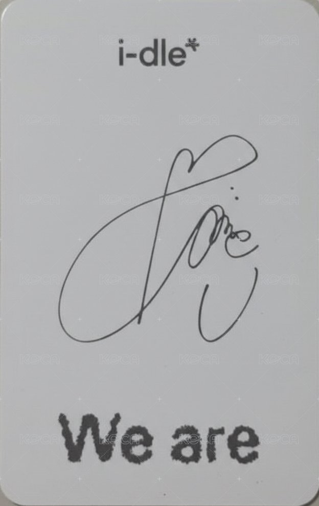 We are k4 預售 特典卡 A ver 簽名卡背 印簽 背面