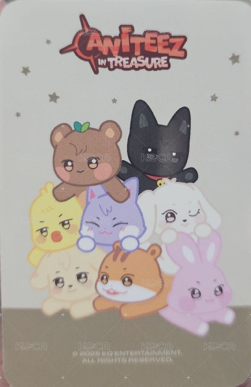 ANITEEZ IN TREASURE 周邊卡 T-SHIRT 背面