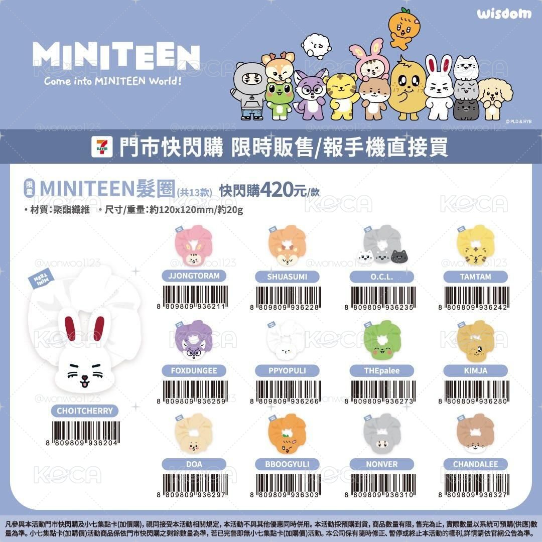 💙圓佑miniteen髮圈