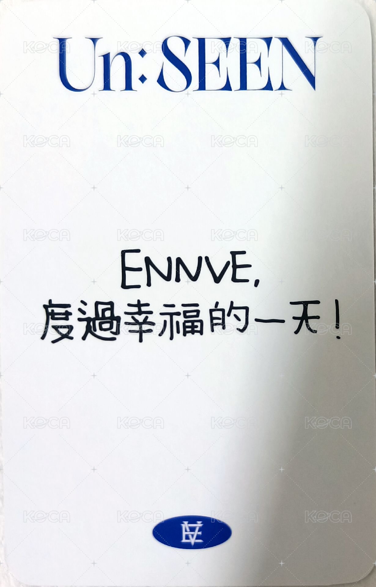 Un: SEEN k4 簽售卡 台北簽售 特典卡 背面