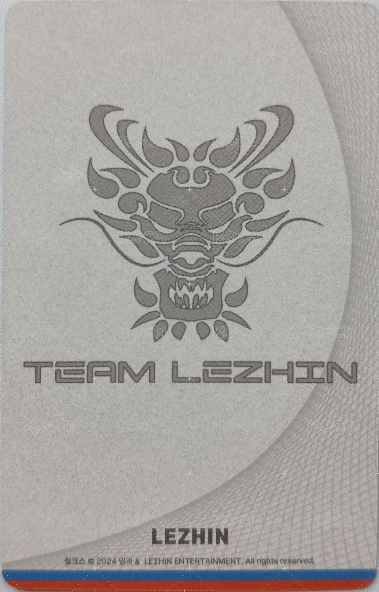 2024 TEAM LEZHIN JMEESHOP 北京限定 滿額卡  背面
