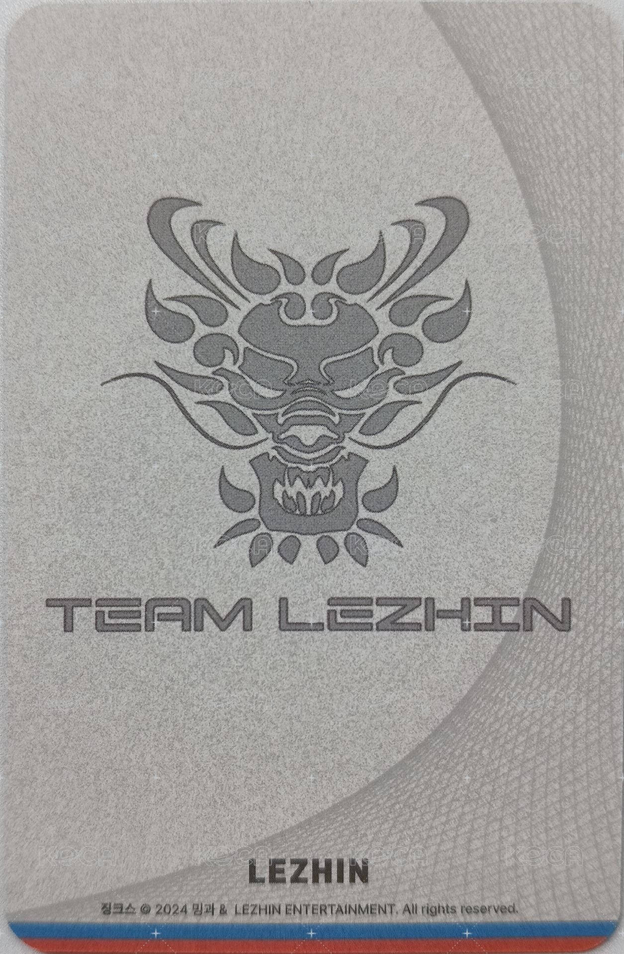 2024 TEAM LEZHIN JMEESHOP 韓國限定 滿額卡 小卡 背面