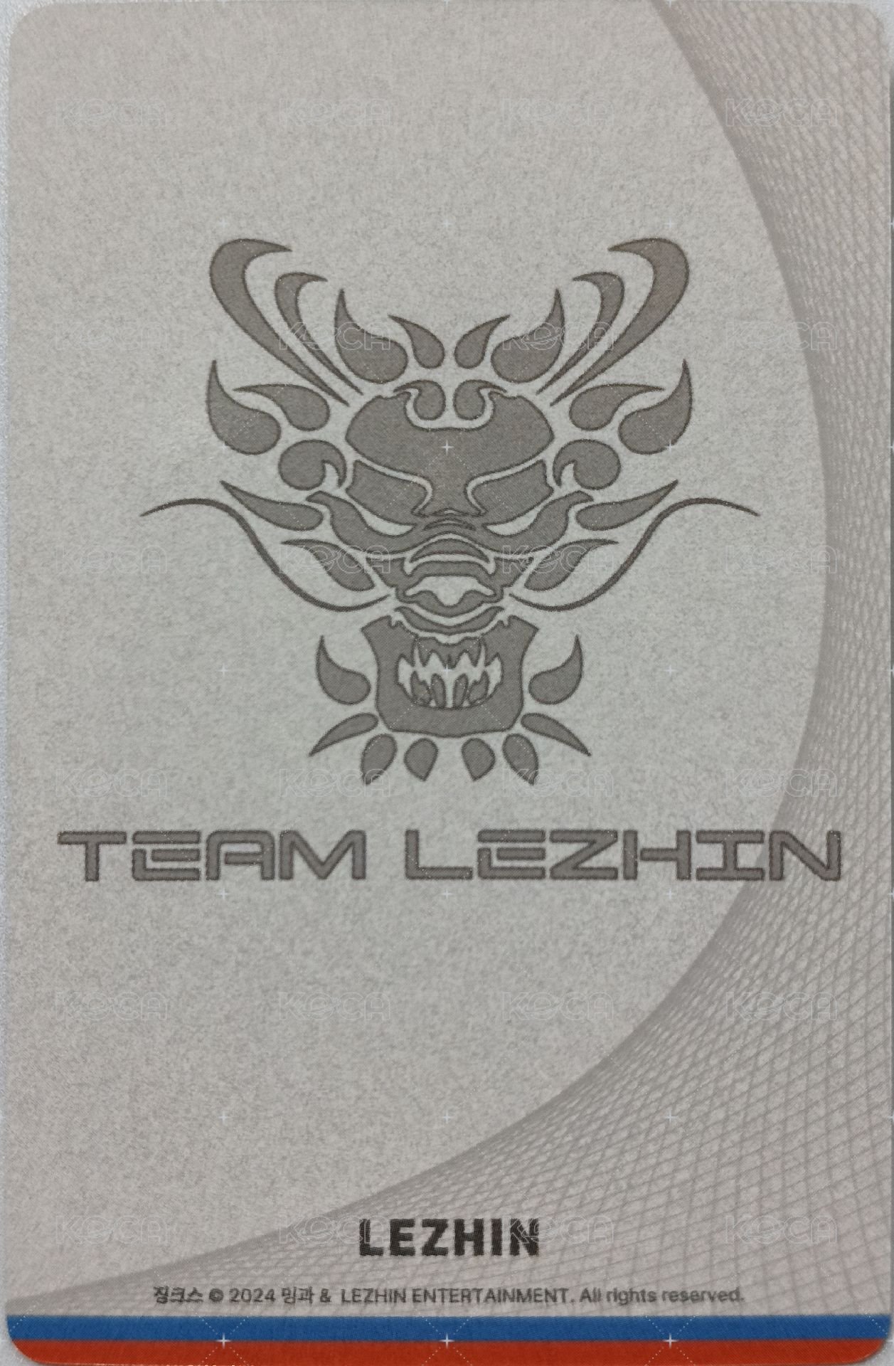2024 TEAM LEZHIN JMEESHOP 北京限定 滿額卡  背面