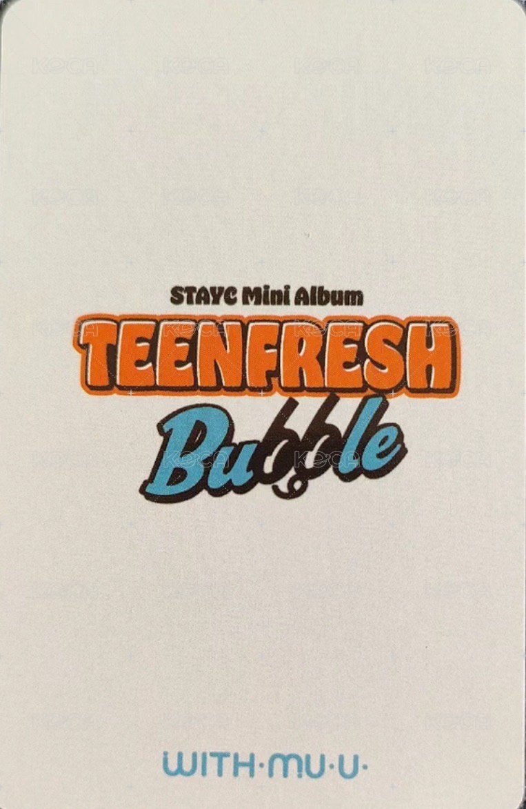 Bubble wm 簽售卡  背面