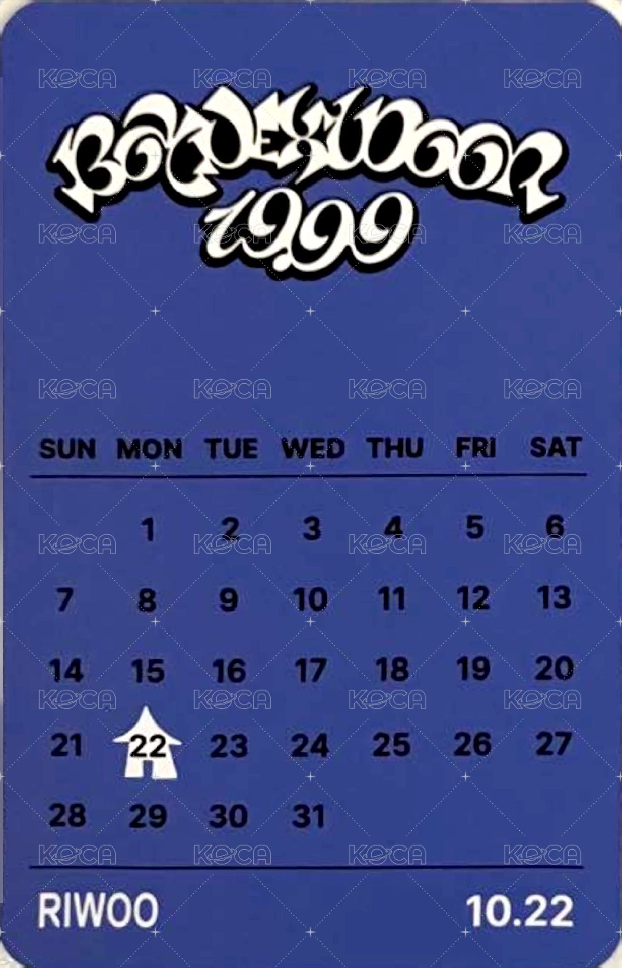 19.99 yes24 生日曆 特典卡  背面