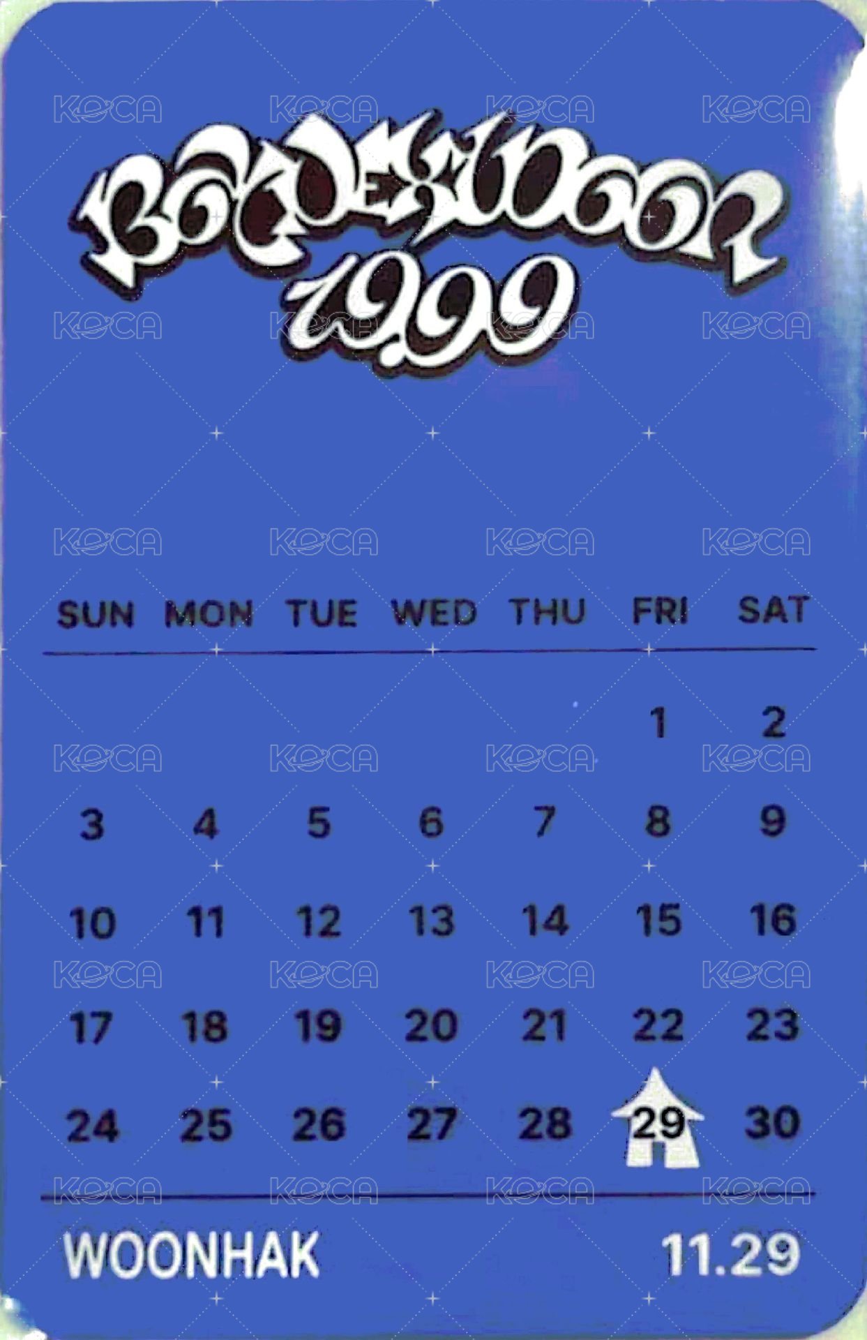 19.99 yes24 生日曆 特典卡  背面