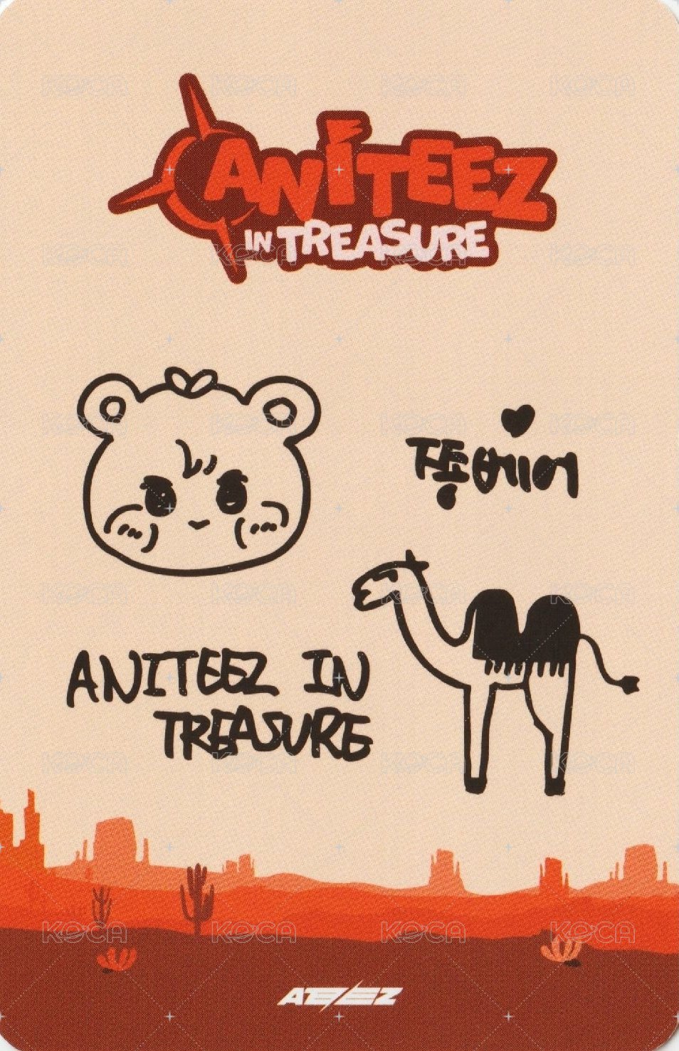 ANITEEZ IN TREASURE 周邊卡 PHOTO PACKAGE 背面