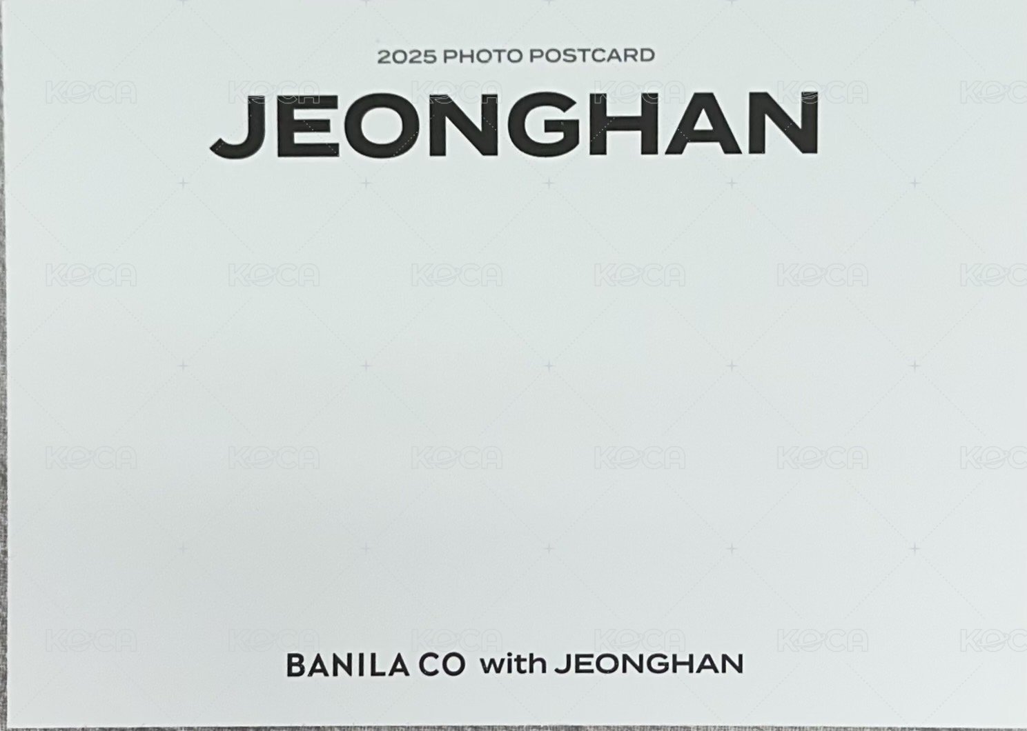 代言 明信片  背面