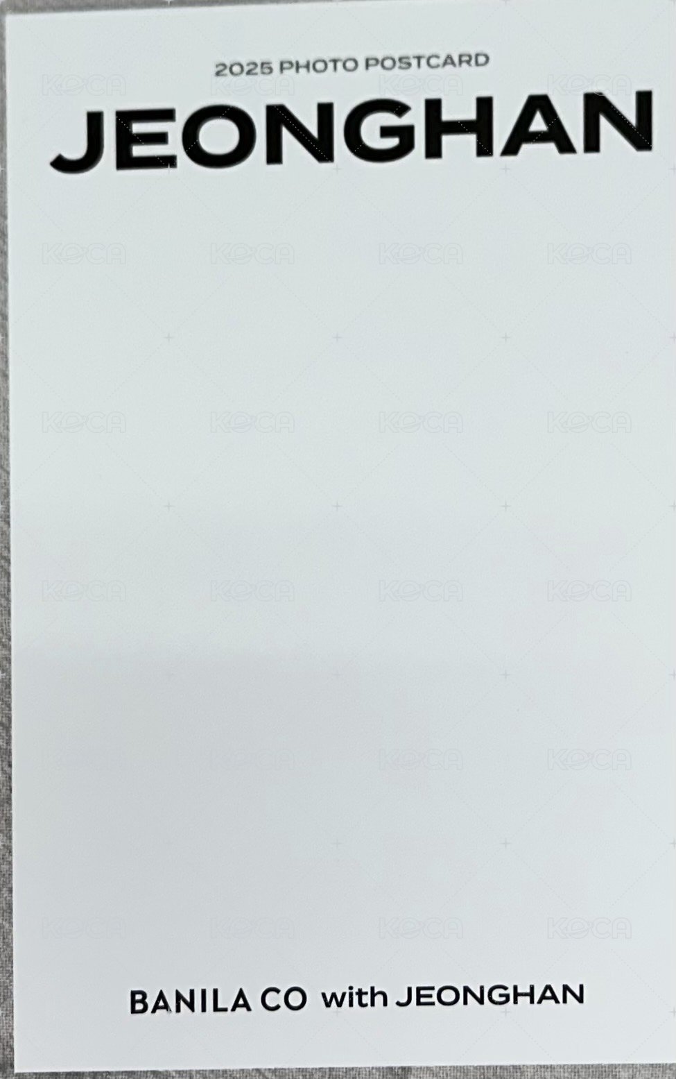 代言 明信片  背面