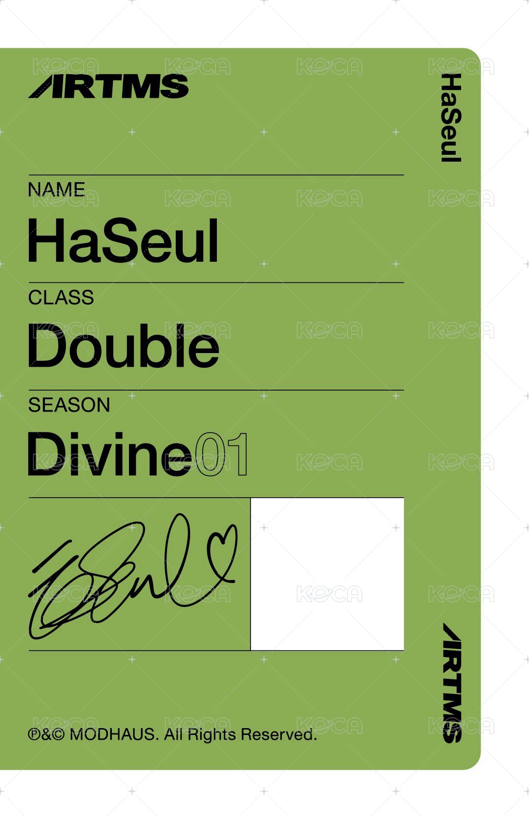 2025 Haseul Concert <OURII’s Fairytale> 入場卡 / 場限卡 D332A 背面