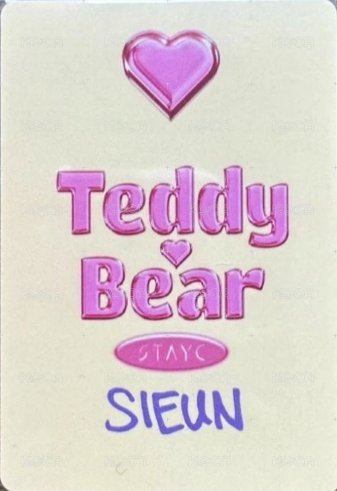 泰迪熊 日版 卡套卡 周邊卡  背面