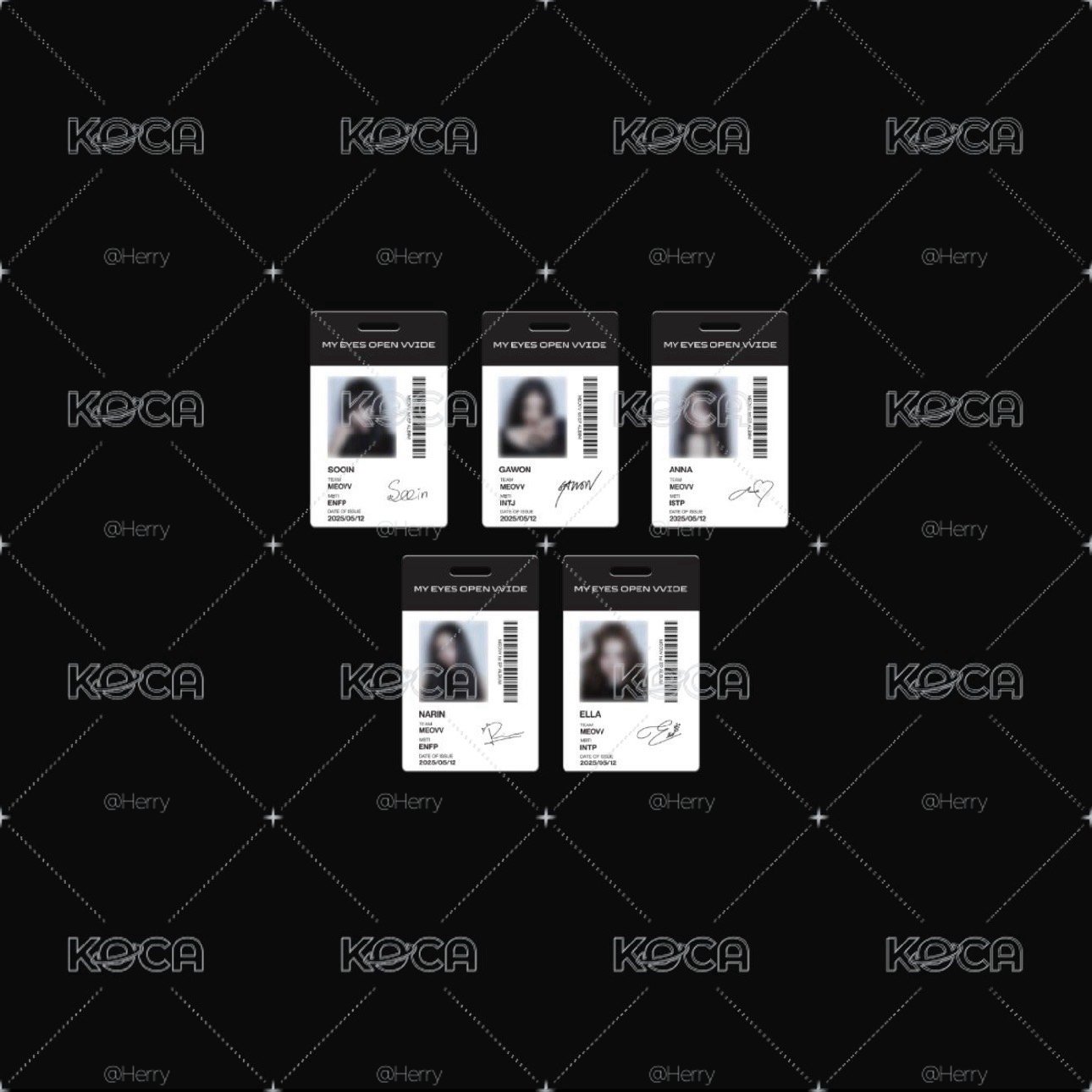 迷一 姓名牌 MEOVV EMPLOY ID CARD Gawon含小卡