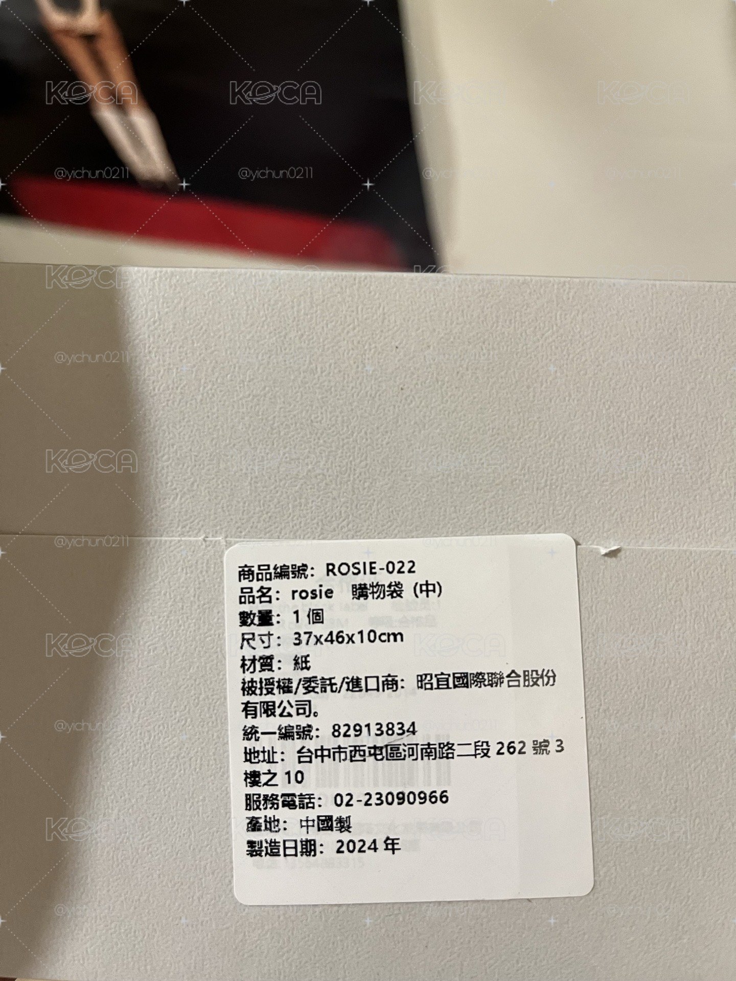 Rosie 快閃店購物袋（中）