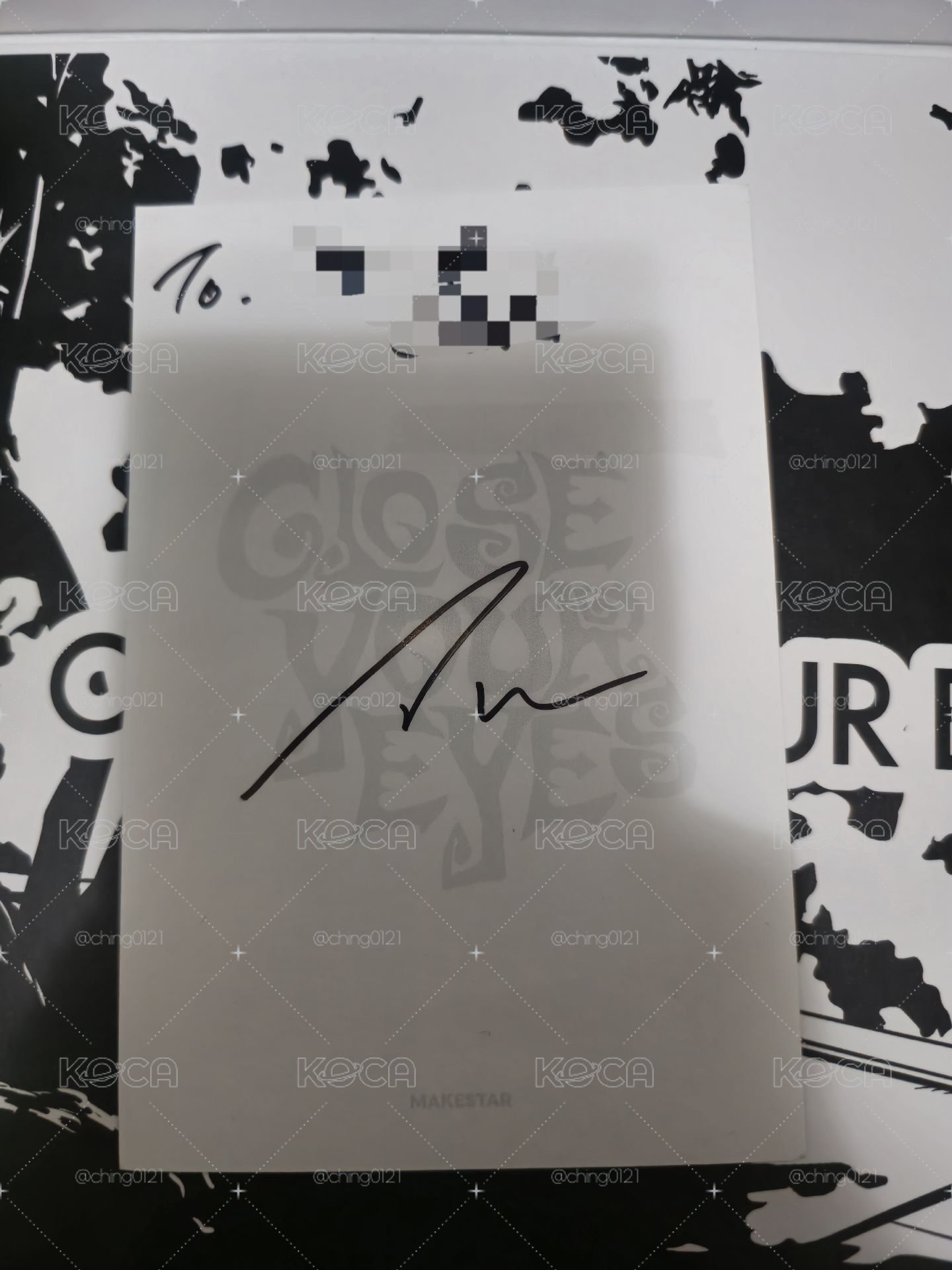 CYE 親簽撕頁 小紙條