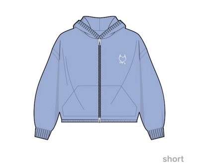 HELLO MONSTERS 日本場週 水洗藍 運動套裝 BABYMONSTER 