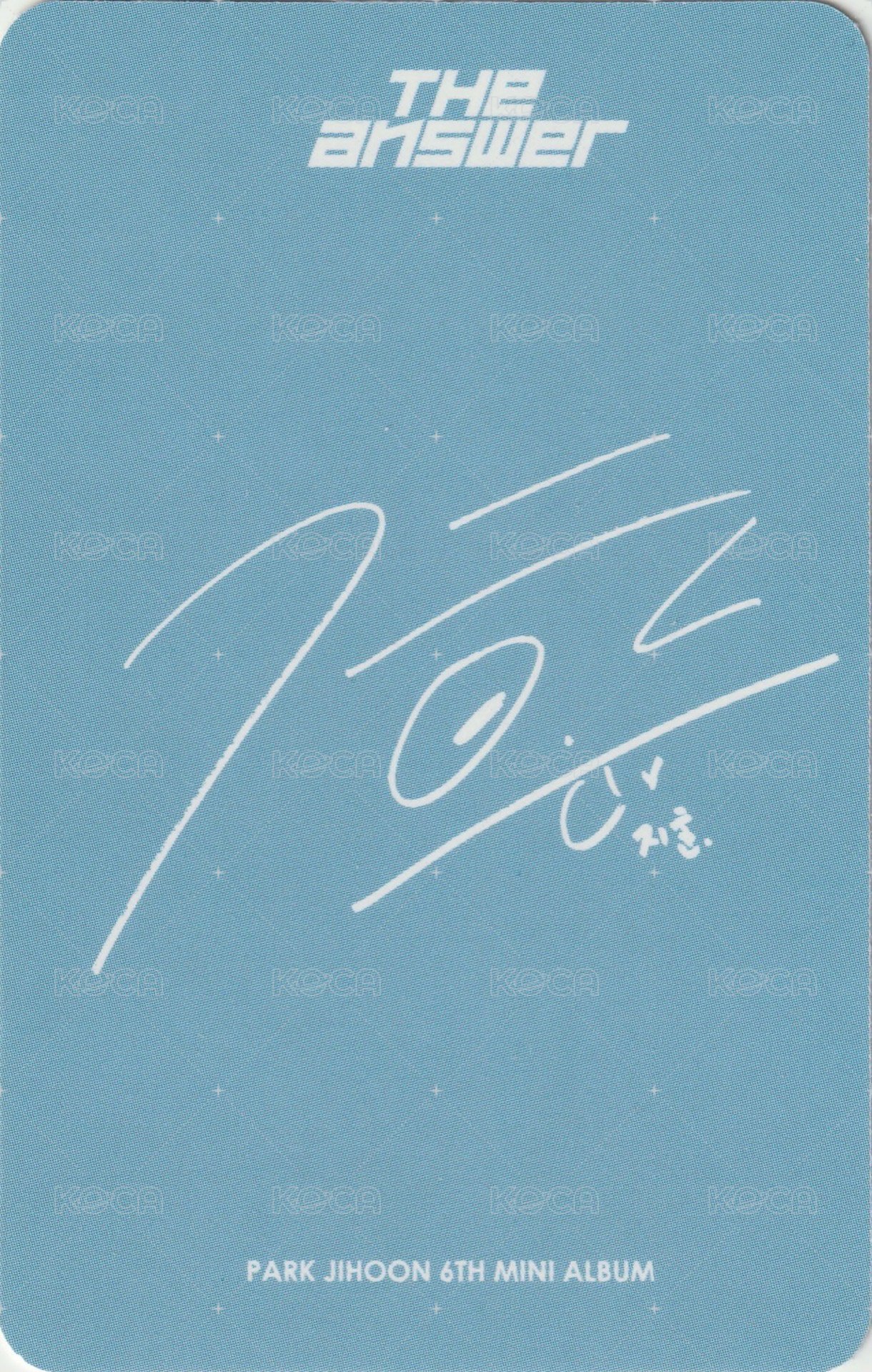 6th MINI (PLATFORM ver.) 專輯卡  背面