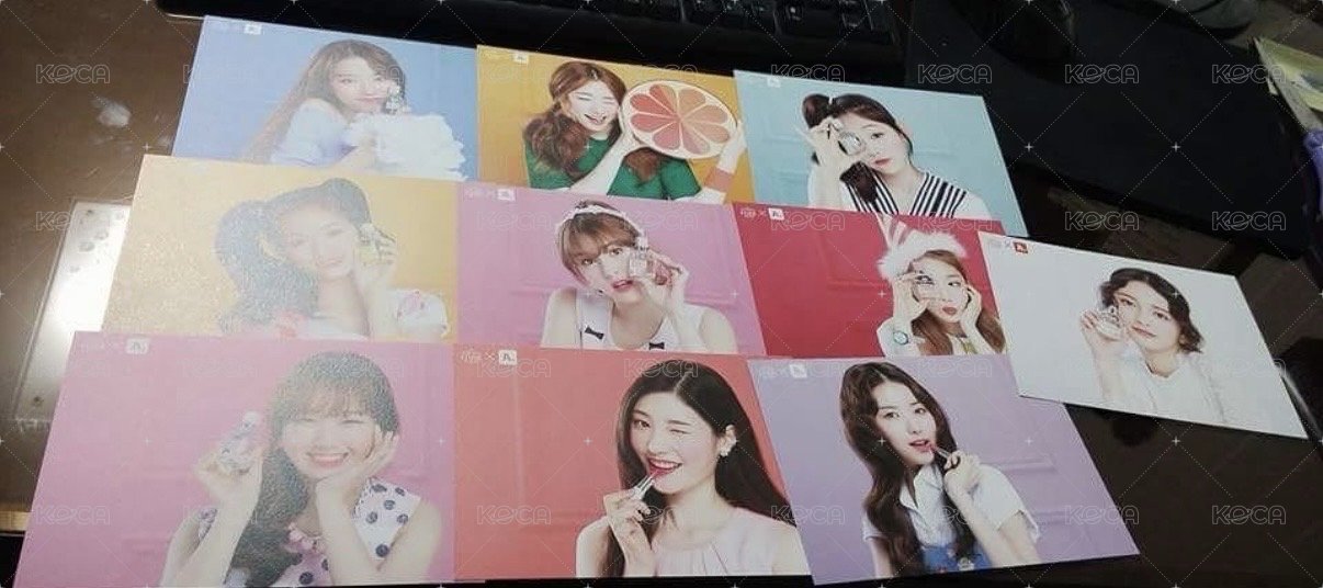 I.O.I X ETUDE 代言 明信片  背面