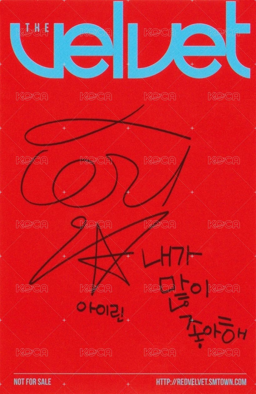 The Velvet 專輯卡  背面