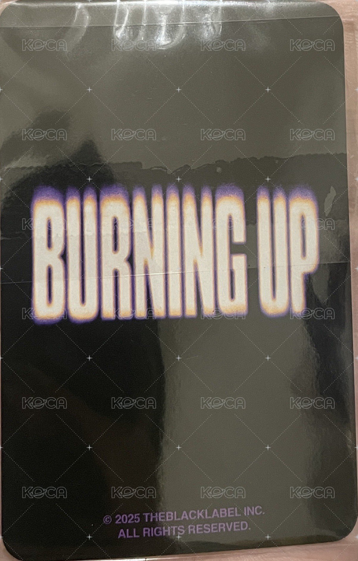 BURNING UP 周邊卡 帽子卡 背面