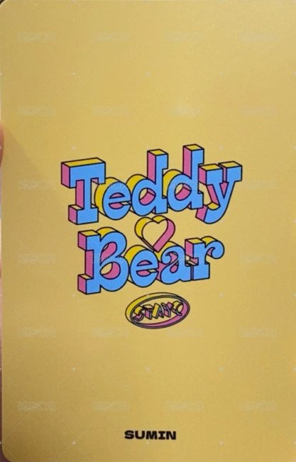 泰迪熊 專輯卡  背面