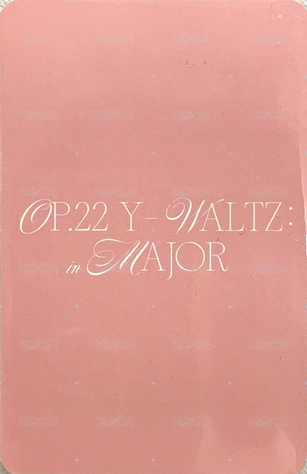 Op.22 Y-Waltz: in Minor 專輯卡  背面