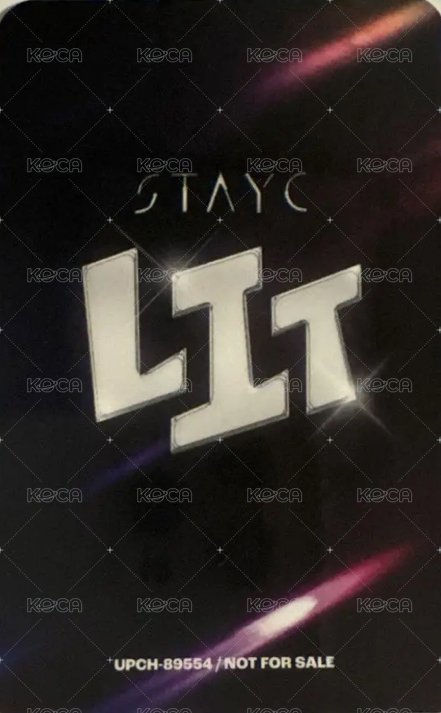 LIT 初回限定盤 專輯卡  背面