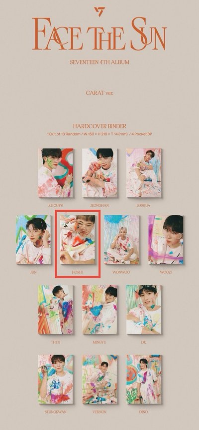 Seventeen 正規四專 克拉盤 油彩盤 Hoshi ver.