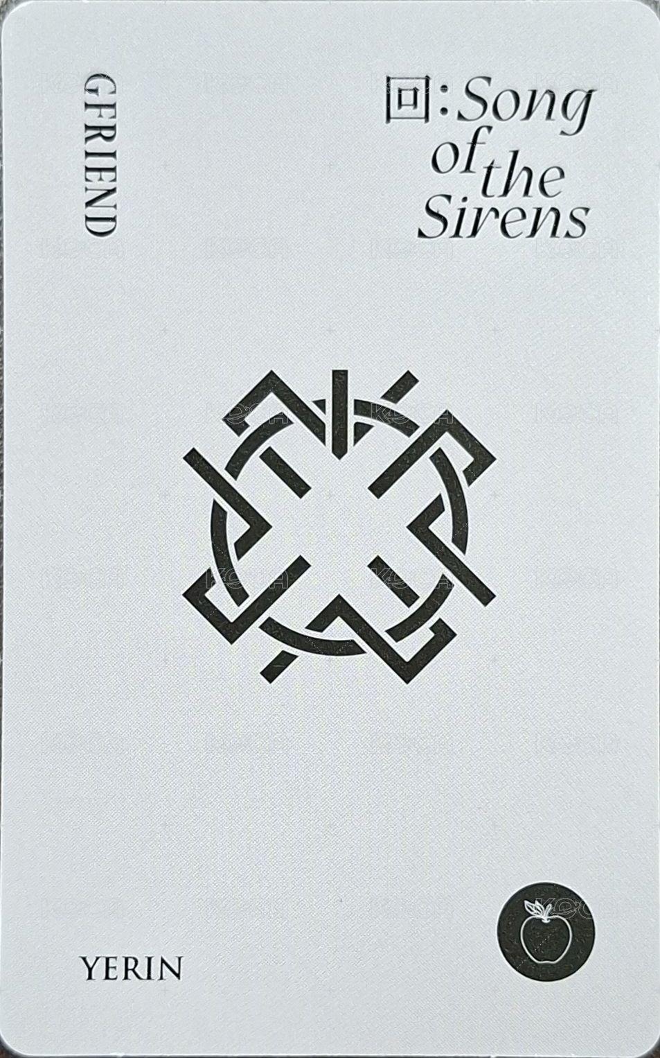 迷九 專輯卡 GFriend YERIN app ver. 背面