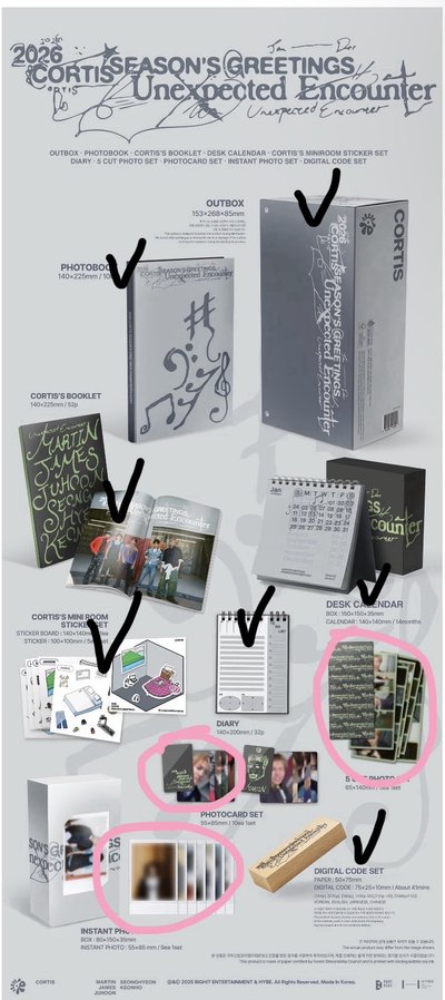 cortis年曆固配/安乾鎬年曆卡 +特典紙膠帶