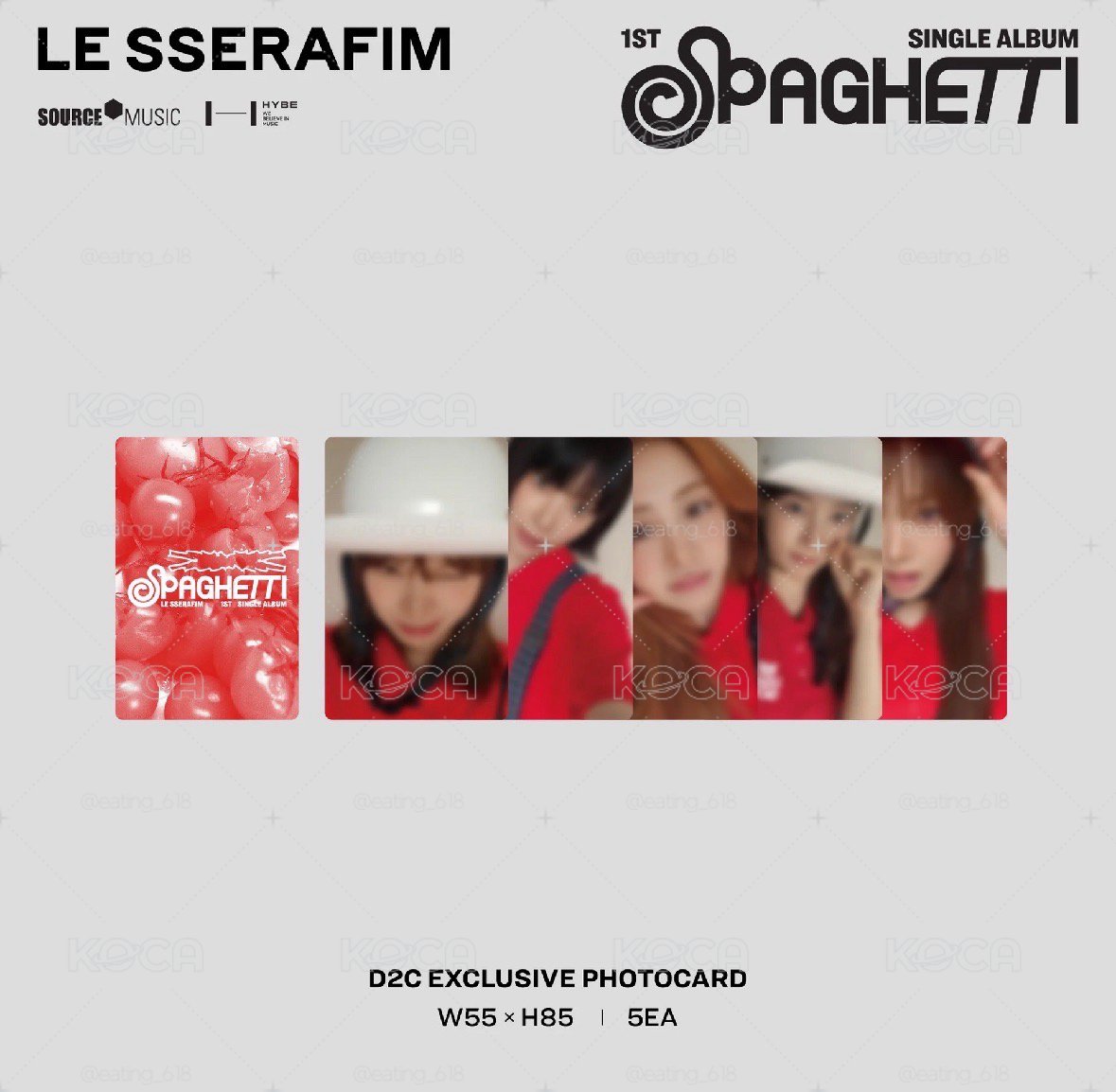 le sserafim 黑膠 特典卡
