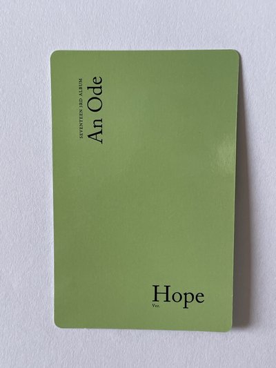 seventeen 正規 三輯 an ode hope 綠版 貝雷帽 專輯 小卡 DK