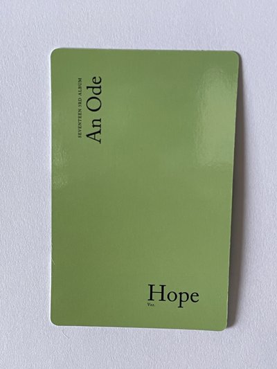 seventeen 正規 三輯 an ode hope 綠版 貝雷帽 專輯 小卡 Woozi