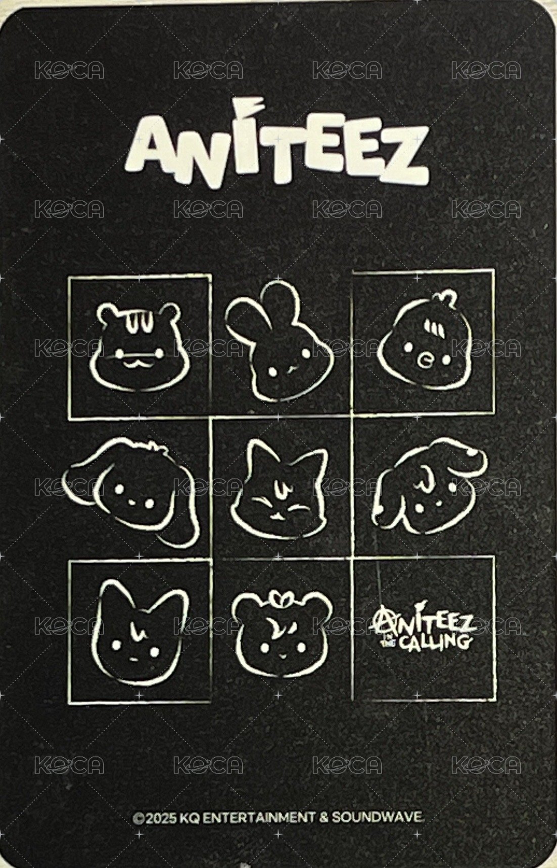 ANITEEZ IN THE CALLING 周邊卡 WINDBREAKER JACKET 背面