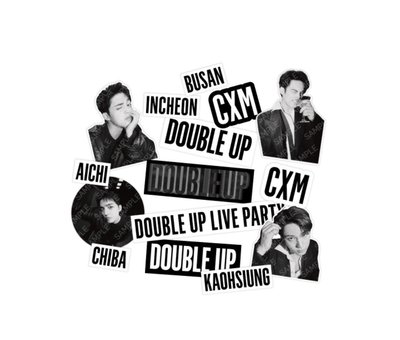CXM DOUBLE UP周邊。貼紙 
