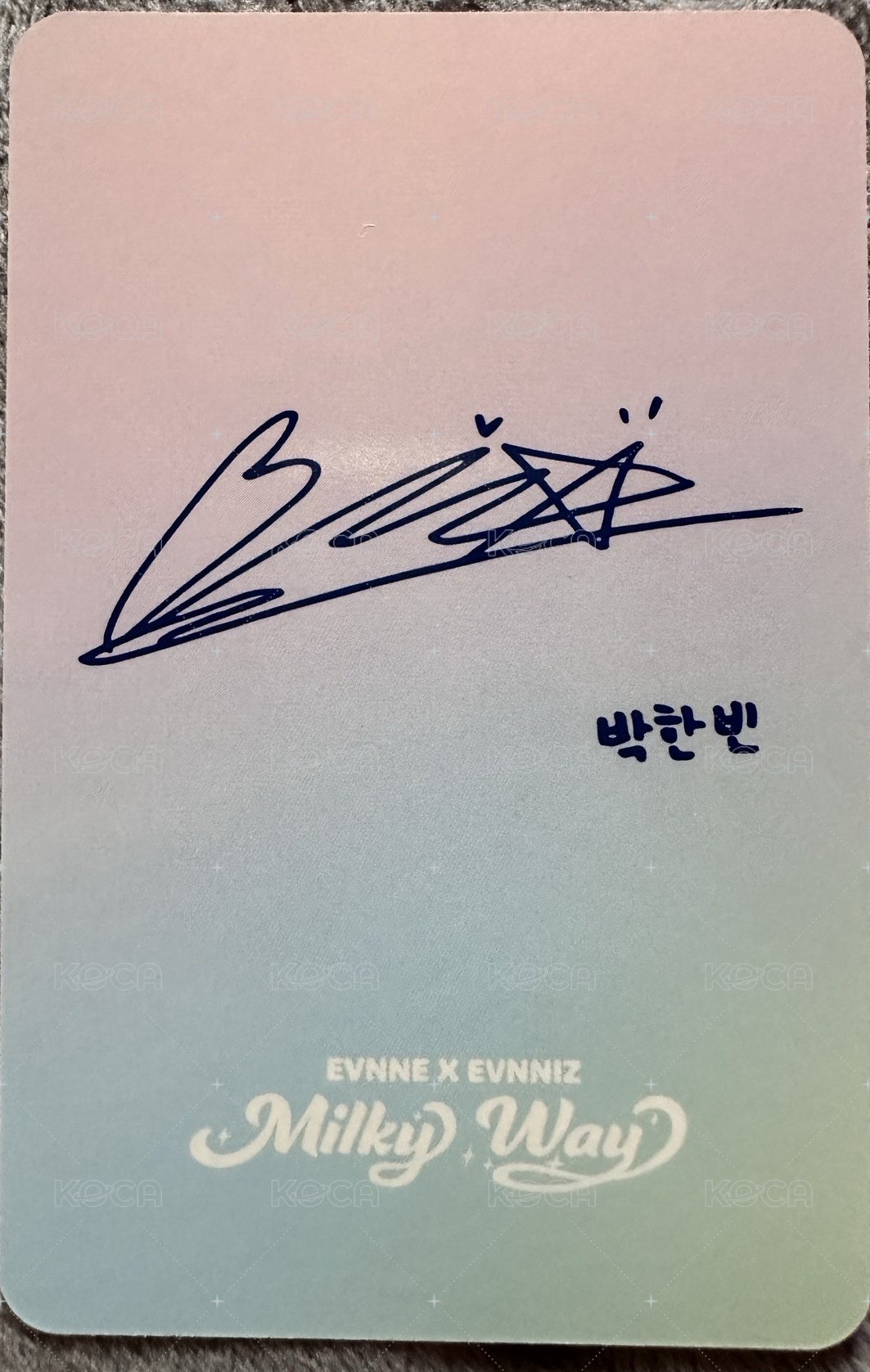 EVNNIZ Milky Way線上 EVNNE JAPAN OFFICIAL PAGE 滿額卡  背面