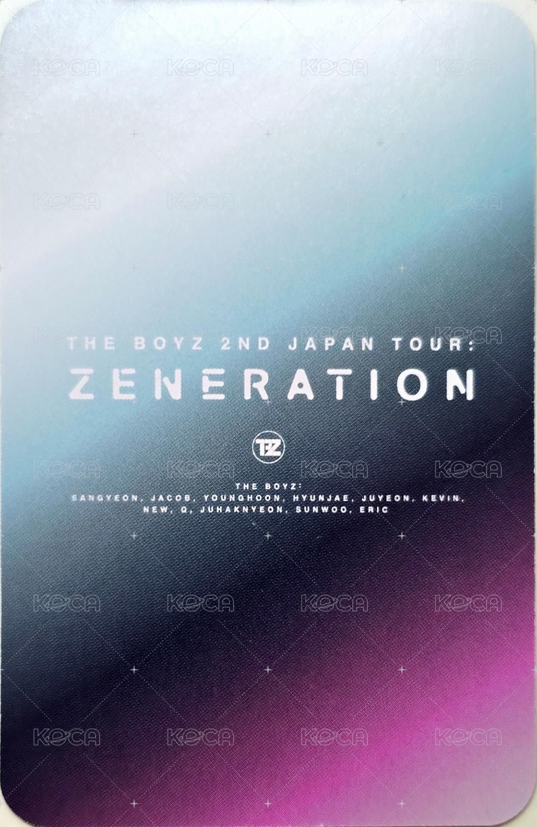 THE BOYZ 2ND WORLD TOUR : ZENERATION 滿額卡 JAPAN 背面