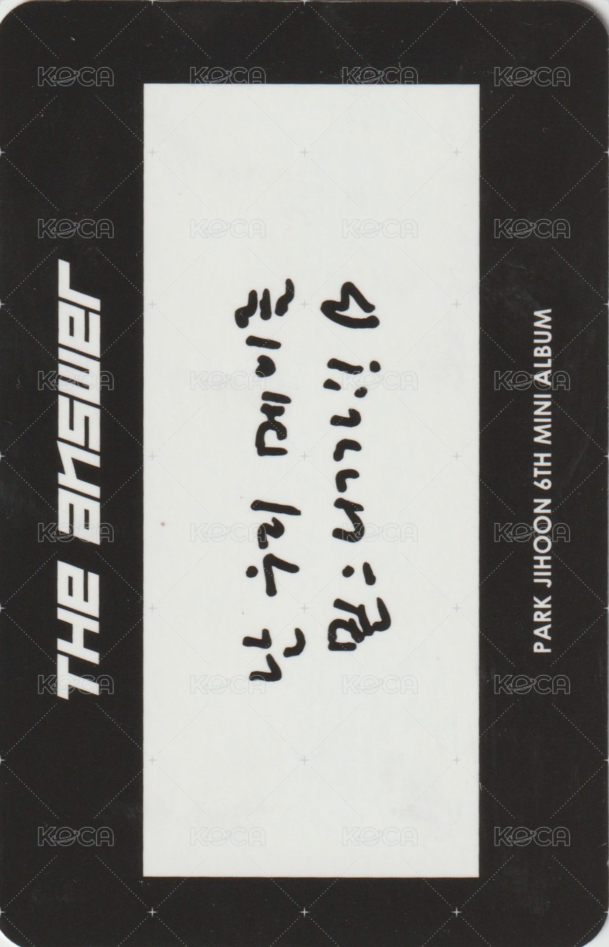 6th MINI (NIGHT ver.) 專輯卡  背面