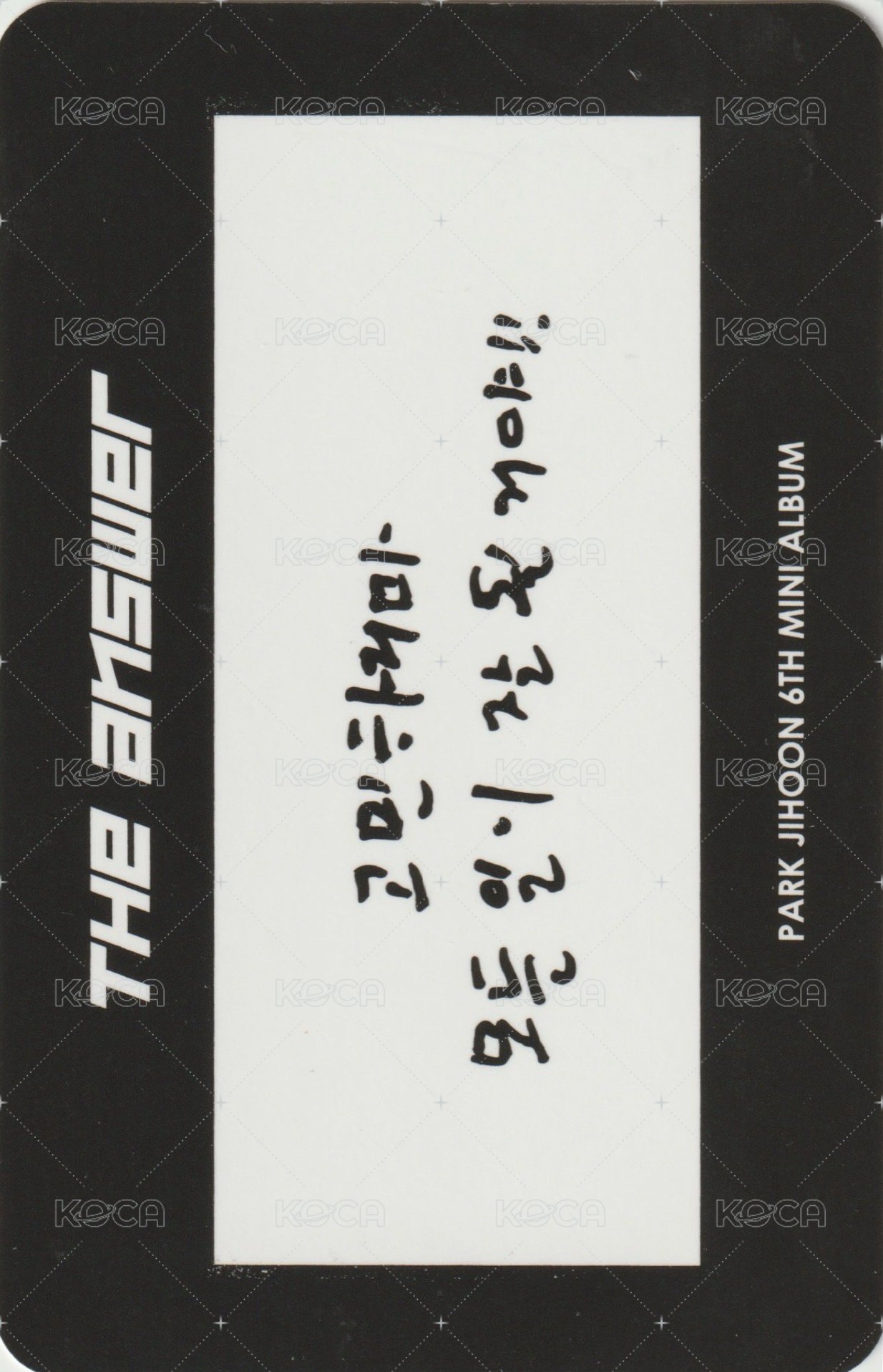 6th MINI (NIGHT ver.) 專輯卡  背面