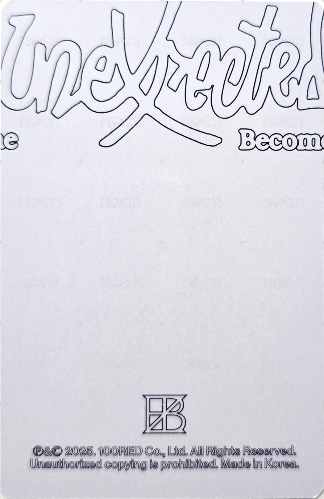 THE BOYZ The 3rd Album 'Unexpected' POP-UP STORE 隨機卡  背面