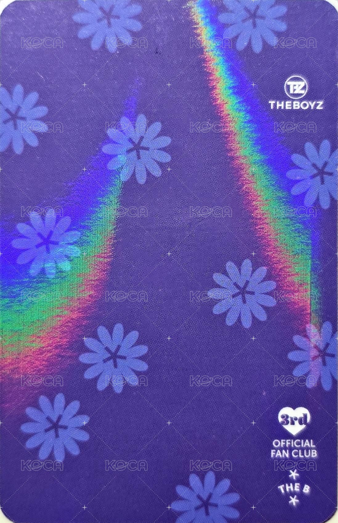 THE BOYZ OFFICIAL FANCLUB [THE B] 3기 會員禮卡  背面