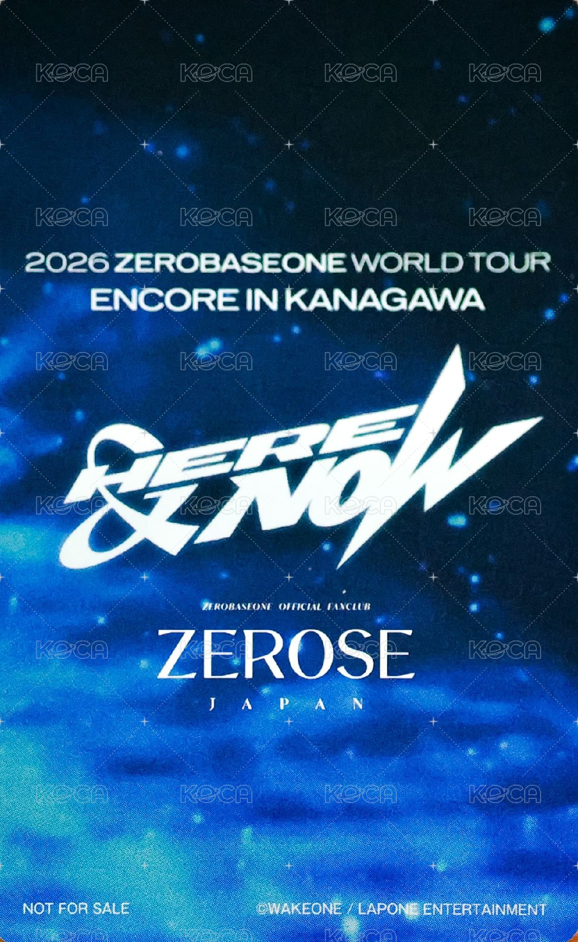 H&N 安可 日巡FC 入場卡 / 場限卡  背面