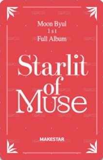 Starlit of Muse ms 5.0 簽售卡  背面