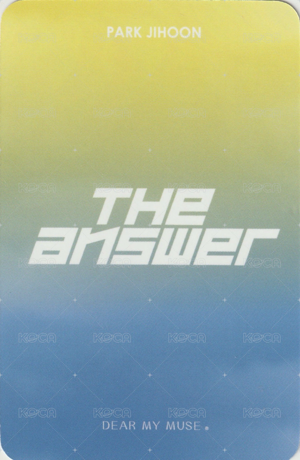 6th MINI dmm 預售 特典卡  背面