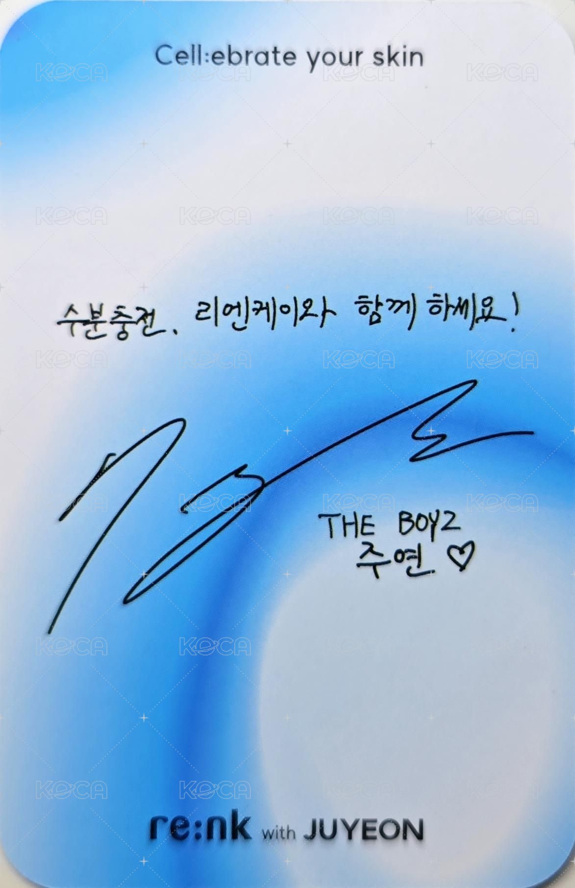 re:nk 1.0 代言卡  背面