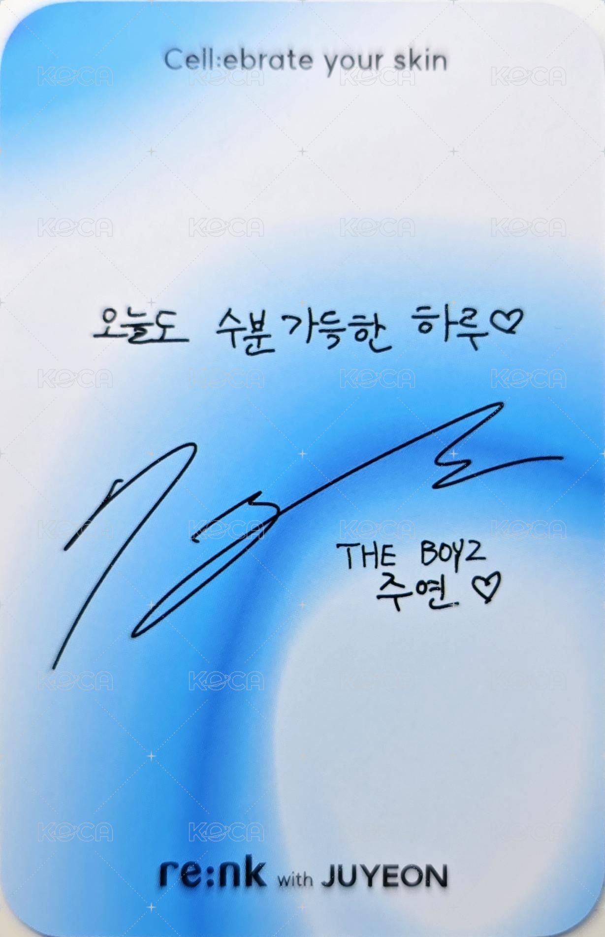 re:nk 1.0 代言卡  背面