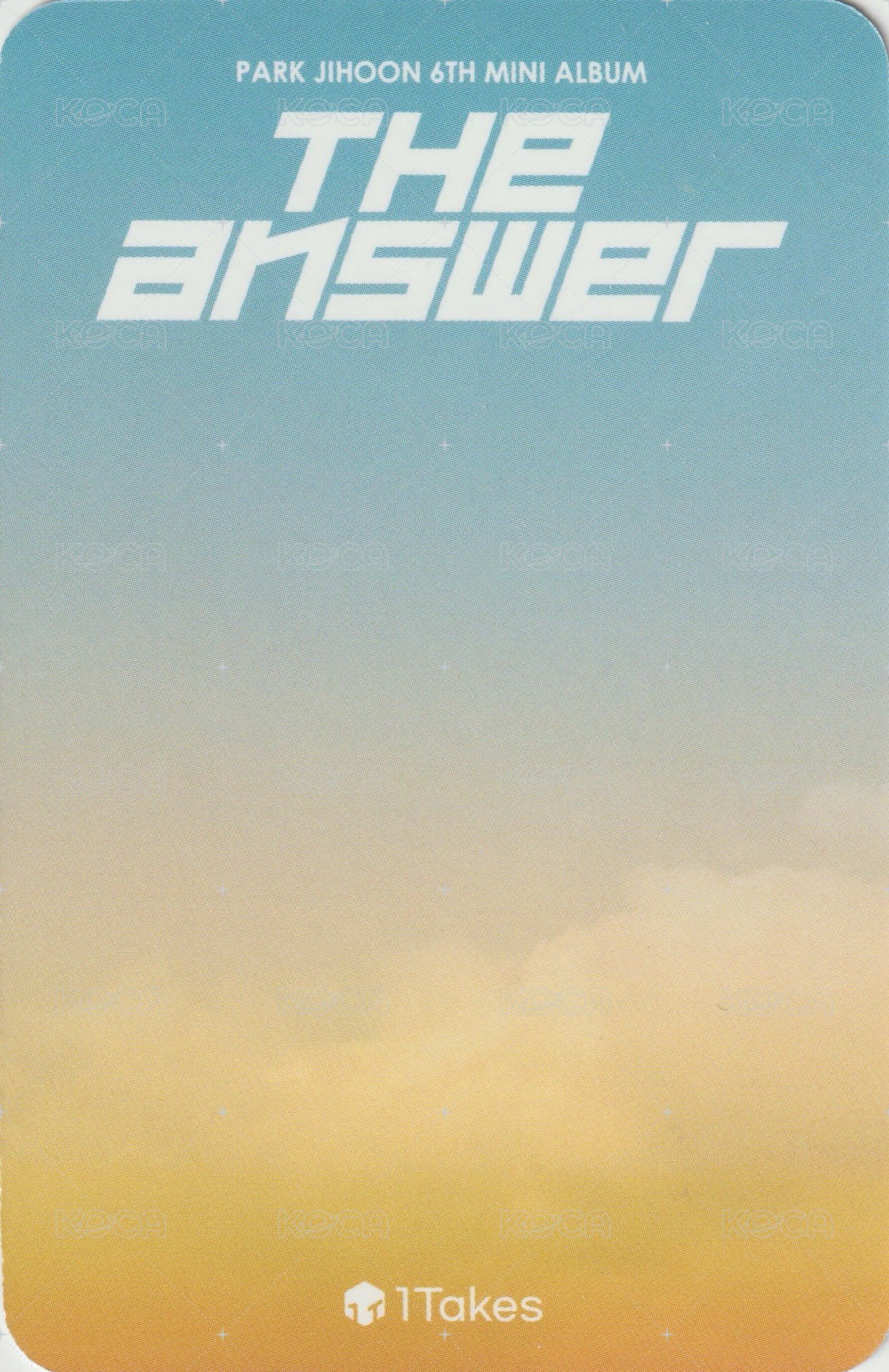 6th MINI MINIRECORD 特典卡  背面