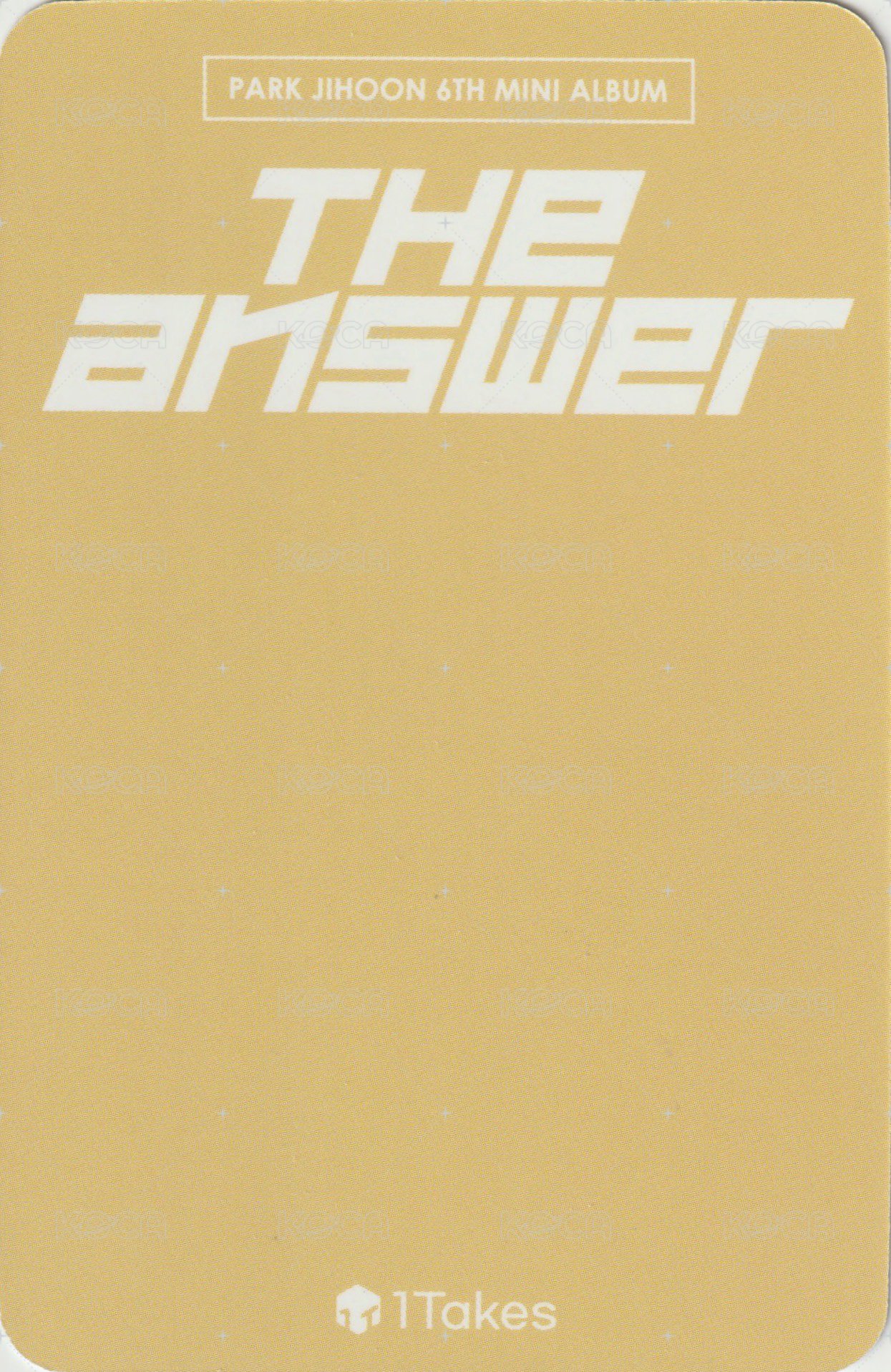 6th MINI MINIRECORD 簽售卡  背面