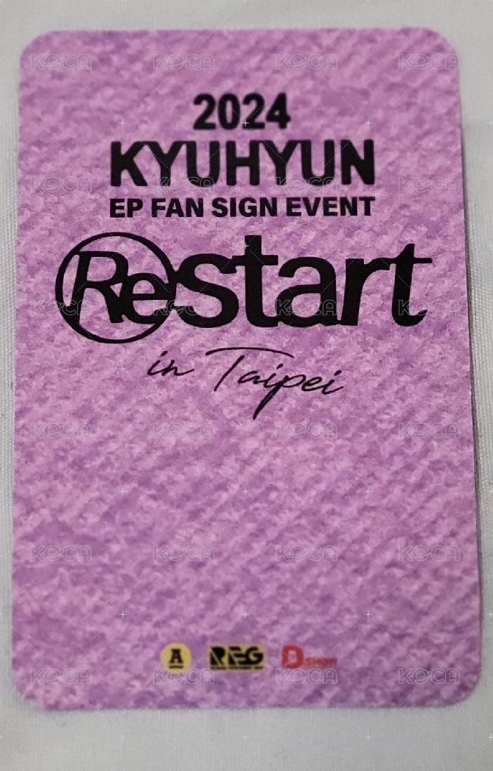 Restart   臺北 簽售卡  背面